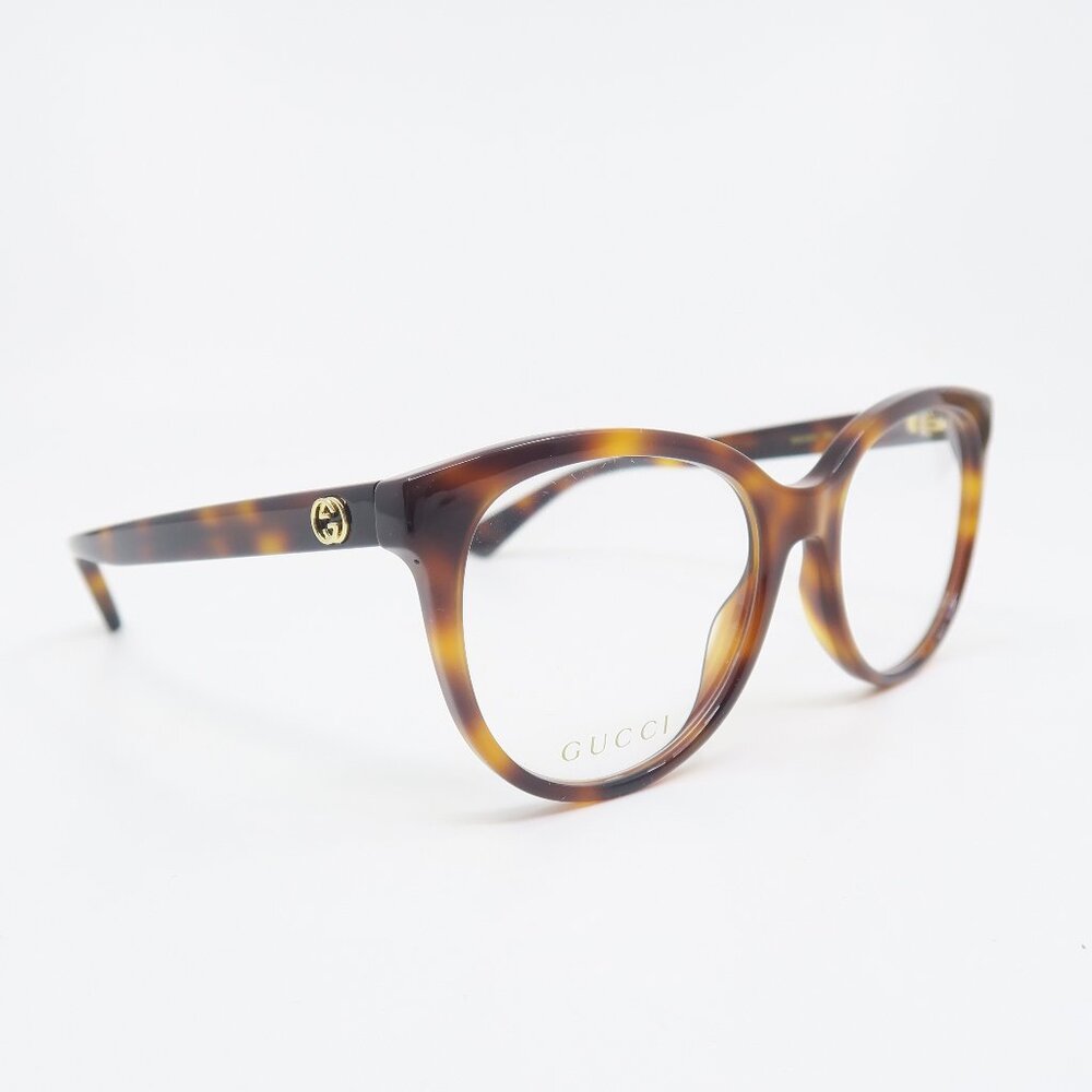 Gucci GG0329O 002 53mm Brown Tortoise Shell, Cat Eye, New Women's Eyeglasses.